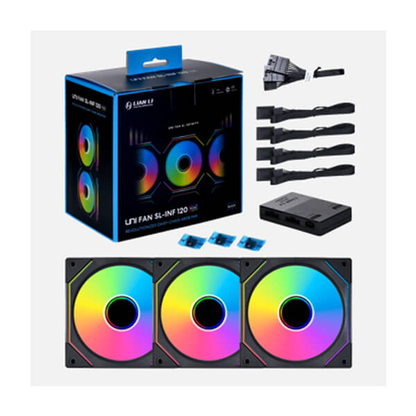 Lian Li UNI Fan SL Infinity ARGB 120mm Cabinet Fan, Triple Pack